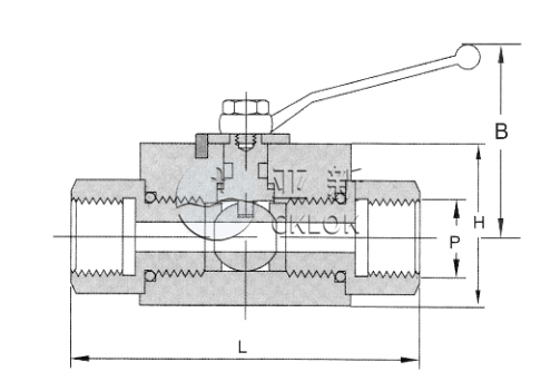 内螺纹方型高压球阀